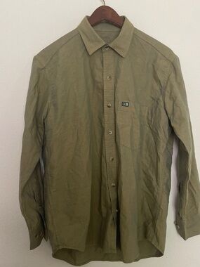 Men's Button-Down Shirt - Olive Green
